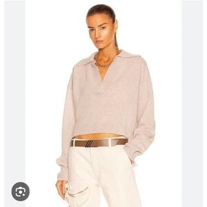 Remain Patty Polo Wool Knit Pullover Sweater Long Sleeve V-Neck Size 34 / S NWT